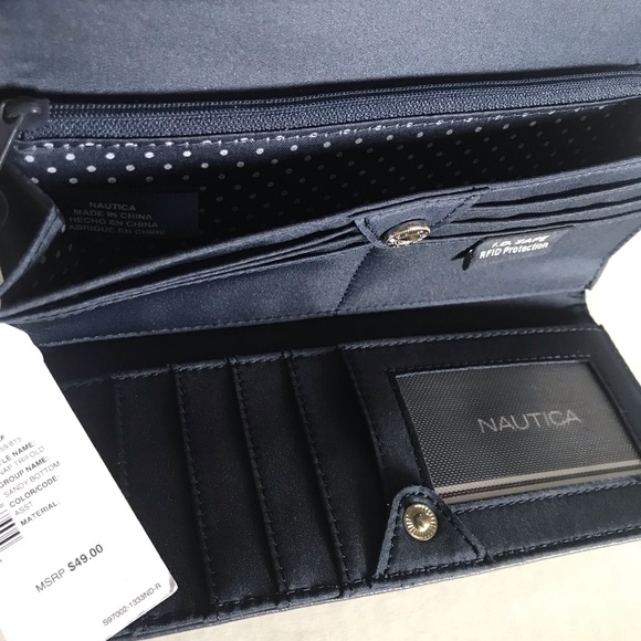 Nautica Brand New Wallet Snap Trifold - Picture 5 of 7